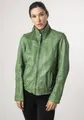 Lederjacke "MWWalli", mit Stehkragen, Gr. L, green
