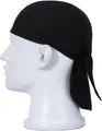 Schwarzes Sport Bandana - Leicht, Feuchtigkeitsableitend, Kompressionspassform