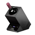 Caso WineCase One Black - Design Weinkühler für eine Flasche, Temperaturbereich von 5-18°C, für Flaschen bis 9 cm Ø, Sensor-Touch Bedienung, Schwarzes Edelstahlgehäuse, LED Display