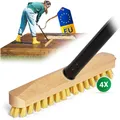 Novaliv Kehrgarnitur 20230-30654-4x, (4-tlg), Novaliv 4X Scheuerbürste aus Holz Klein PPN Borsten mit praktischen Sc