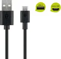 Goobay 46800 Micro USB Lade- und Synchronisationskabel, 1 m, Schwarz - für Andro