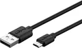 Micro USB Kabel zum Aufladen und Synchronisieren schwarz 1m 46800