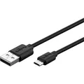 USB2.0 Sync-Kabel A- /Micro-B-Stecker Handy Datenkabel 1,0m PVC-Mantel schwarz