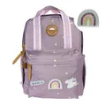 Mama Poppins Germany Kindergartenrucksack ab 3 Jahre | mit Glückskind und Einhorn Patch (Lila)