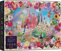 Elena Essex Puzzle 1000 Teile - Peacock Castle, Puzzle für Erwachsene 1000, Puzzle Schwer, bunt Kunst abstrakt Regenbogen Pfau, Größe 70 x 50 cm