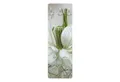 Bilderdepot24 Garderobenpaneel weiss Blumen Floral Landhaus Weiße Nigella Design (ausgefallenes Flur Wandpaneel mit Garderobenhaken Kleiderhaken hängend), moderne Wandgarderobe - Flurgarderobe im schmalen Hakenpaneel Design