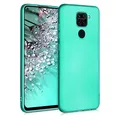 kwmobile Case kompatibel mit Xiaomi Redmi Note 9 Hülle - Schutzhülle aus Silikon metallisch schimmernd - Handyhülle Metallic Türkis