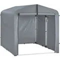 SoBuy Fahrradgarage für 2-4 Fahrräder Geräteschuppen mit UV-Schutz 159x165x219cm Grau KLS11-L-DG