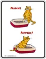 falsch richtig pinkeln - Fun-Schilder - Blechschild