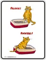 Metallschild falsch richtig pinkeln - Fun-Schilder - Blechschild