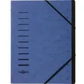 Ordnungsmappe Din A4 240g/m2 Pressspankarton Farbe: Blau Farbe Des Fächerblocks: Schwarz 12 Fächer