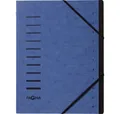 PAGNA Fächermappe Ordnungsmappe A4 12-teilig blau Aufdruck 1-12 auf dem Deckel mit Ec