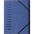 Pagna Ordnungsmappe A4 12-teilig blau Aufdruck 1-12 auf dem Deckel mit Ec