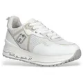 Liu Jo für Damen. BA6009PX07701111 Turnschuhe Maxi Wonder 01 weiß (40), Leder, 3 bis 5 cm, Schnürsenkel, Lässig