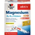 ✅ Doppelherz Magnesium 400 DIRECT + B6 + B12 + Folsäure, 20 Portionsbeutel ✅