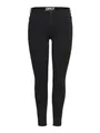 Damen ONLY Skinny Fit Ankle Jeans | Stretch Black Denim Hose | ONLKENDELL Röhrenjeans Reißverschluss Saum, Farben:Schwarz, Größe:XL / 32L