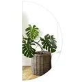 Tulup LED-Lichtspiegel Wandspiegel Halbrund Badspiegel Rund Spiegel Kaltweiß LED-Beleuchtung (Kaltweiß 6500K) 50 cm x 100 cm