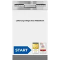 Exquisit START Einbaugeschirrspüler 45 cm, Teilintegriert, 9 Maßgedecke, 9 Liter, Startzeitvorwahl, ECO-Modus, EGSP51009-EB-030E inox
