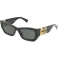 Miu Miu MU09WS Damen-Sonnenbrille Vollrand Eckig Acetat-Gestell, schwarz