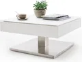 Couchtisch Mariko | Glas / MDF | 75x75 | weiß