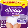 Always Discreet Inkontinenz XL 21 Höschen Plus Für Frauen (3X7 Stück), Verhindert Auslaufen Und Gerüche, Angenehm Und Kaum Spürbar