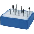 Tecwerk Kleinfrässtiftesatz Schaft-Ø 3 mm 10-teilig Hartmetall Verzahnung Kreuz Kunststoffkassette (2000868789)