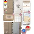 BeginnerBudget Ringbuchkalender Budget Planner & Haushaltsbuch Starter-Set: Sparbuch & Spar-Challenges, In Deutschland produziert und zusammengetragen beige|gelb