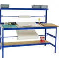 Packtisch Tiger | Tragkraft 300 kg | HxBxT 150x180x75 cm | Blau