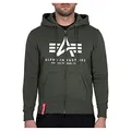 Alpha Industries Basic Zip Hoody Kapuzensweat für Herren Dark Olive
