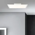 BRILLIANT weißes LED Panel Aufbaupaneel | moderne Deckenlampe mit kaltweißem flächigem Licht | 40 x 40 cm | Metall/Kunststoff | Weiß - Weiß