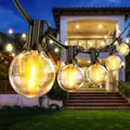 eisaro Lichterkette Außen Outdoor Strom Led Glühbirnen - 19M Lichterketten Garten mit G40 30+3 Glühbirnen Plastik Beleuchtung IP44 Wasserdicht String Lights für Außen & Innen Terrasse, Party, Balkon