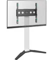 ONKRON TV Bodenständer für 26-65 Zoll Bildschirm bis zu 35 kg, universal Stand TV Ständer höhenverstellbar, VESA 100x100-400x400, Standfuß Fernseher Stativ Weiß TS1140-W