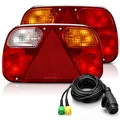 Rückleuchten Set für Anhänger,Rückleuchten Anhänger 13 polig,12V Anhängerbele...