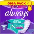 Always Daily Fresh Normal Flexistyle Slipeinlagen 72 Stück, Mit Frischduft