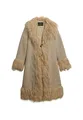 Superdry Damen Langer Afghan Mantel Taupefarben 38