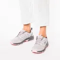 Skechers Damen Hillcrest Pure Escapade Walking-Schuh, Gray Leather Mesh Pink Trim, 38 EU