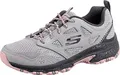 Skechers Damen Hillcrest Pure Escapade Trainers, Gray Leather / Mesh / Pink Trim, 38 EU