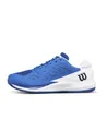 Wilson Rush Pro Ace Herren-Tennisschuhe, Sichere Passform und Dynamische Unterstützung, Verbesserte Stabilität und Traktion, Deja Vu Blue/Weiß/Schwarz, Größe 9,5