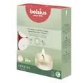 bolsius – Teelichter Clear Cup Transparente Hülle Weiß Brenndauer 6 Stunden - 24 Stück im Karton mit Pflanzliches Wachs, 6h box 24
