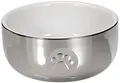 Trixie 24799 Keramiknapf, Katze, 0,3 l/ø 11 cm, silber/weiß