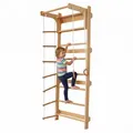 Relaxdays Sprossenwand für Kinder Hellbraun