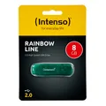 Intenso USB Stick 2.0 Rainbow Line 8 GB Speicherstick 8GB grün