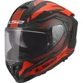LS2 FF817 Challenger II Dravix, Integralhelm - Matt Schwarz/Grau/Rot - 3XL