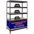 Proregal Schwerlastregal, Schwarz, Metall, Rechteckig, 120x180x60 cm, Freizeit, Heimwerken, Werkstatt, Schwerlastregale
