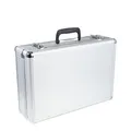 SPRINTIS - Alukoffer mit Schaumstoff, Silber, abschließbarerUniversalkoffer aus Aluminium, Außenmaße 46 x 3 1x 14 cm, kleinerTransportkoffer mit Schaumstoff, leichter Moderationskoffer leer