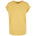 URBAN CLASSICS Kurzarmshirt Urban Classics Damen Ladies Extended Shoulder Tee (1-tlg) gelb XL (44)