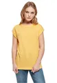 Urban Classics Damen T-Shirt Ladies Extended Shoulder Tee, T-Shirt mit überschnittenen Schultern, aus Baumwolle, erhältlich in vielen Farben, Dimyellow, XL