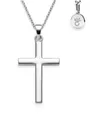 Amoonic Kreuzkette Halskette Mädchen Jungen Silber 925 mit Kreuzanhänger Kommunion Taufe (individuell anpassbare Halskettenlänge)