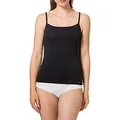 Skiny Damen Cotton Essentials 080479 Spaghettishirt, Schwarz, 42 EU