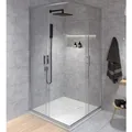 Duschkabine HELA + Duschwanne VIDAR 90x90 - Quadratisch Nano Glas 6 mm SMC Weiß